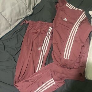 Adidas men Burgundy Joggers